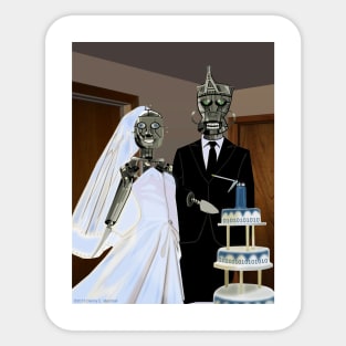 Cake Cutting [Robot Wedding] Sticker